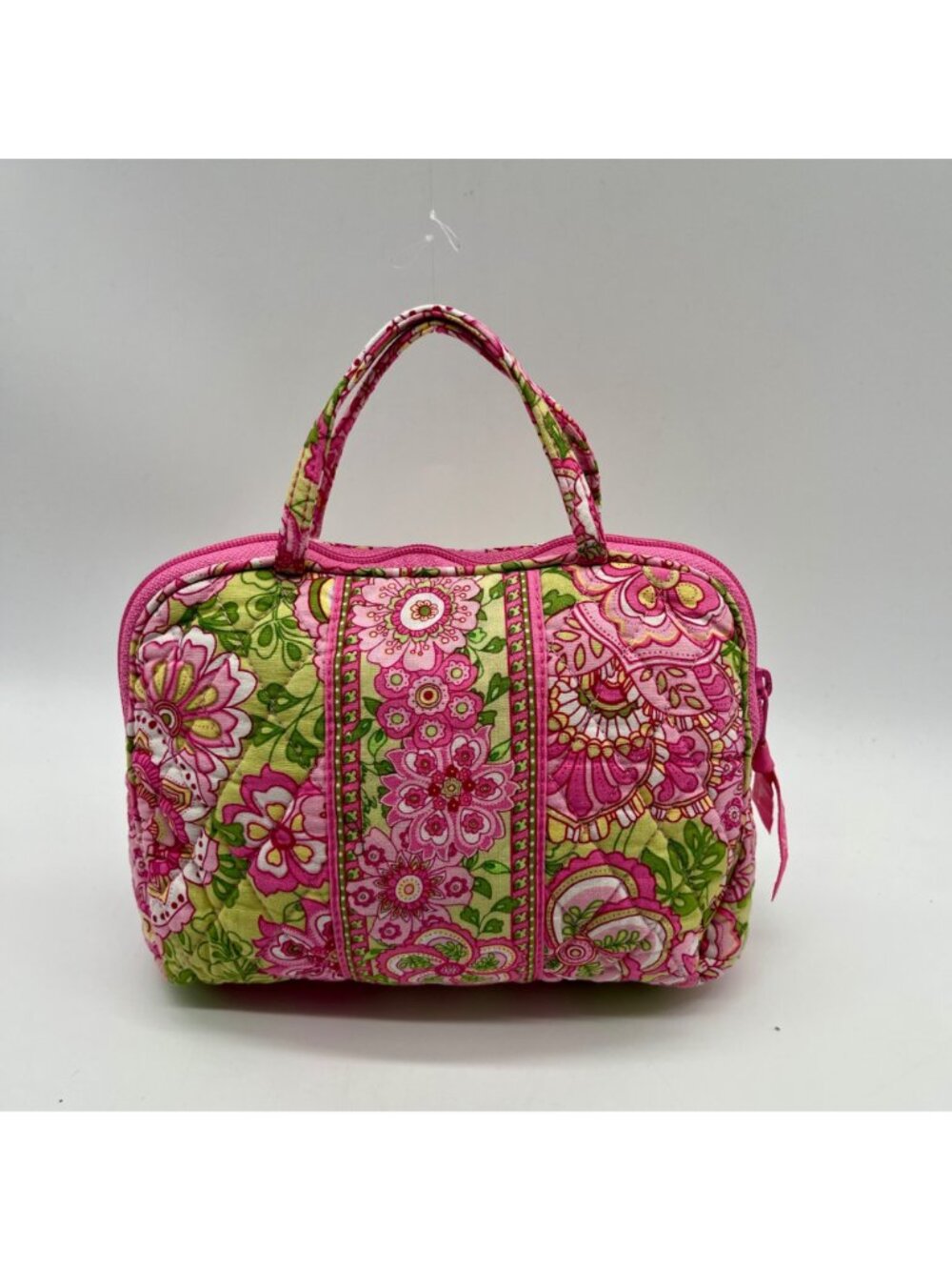 Vera Bradley Petal Pink Floral Quilted Makeup Bag - Picture 2 of 10